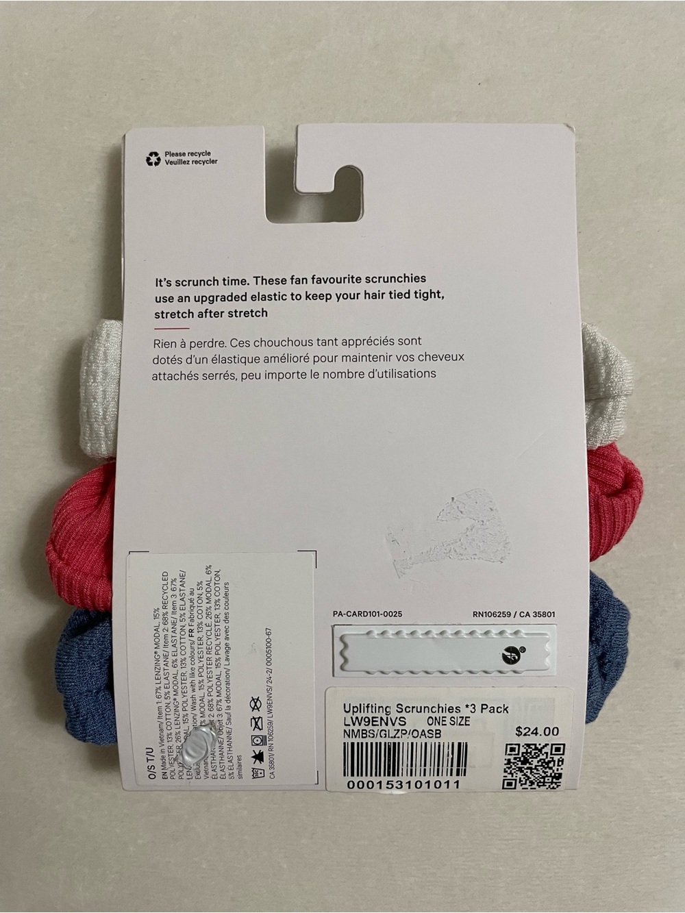 lululemon athletica NWT Uplifting 3 Pack Hair Scrunchie Ponytail Accessory - Picture 3 of 4